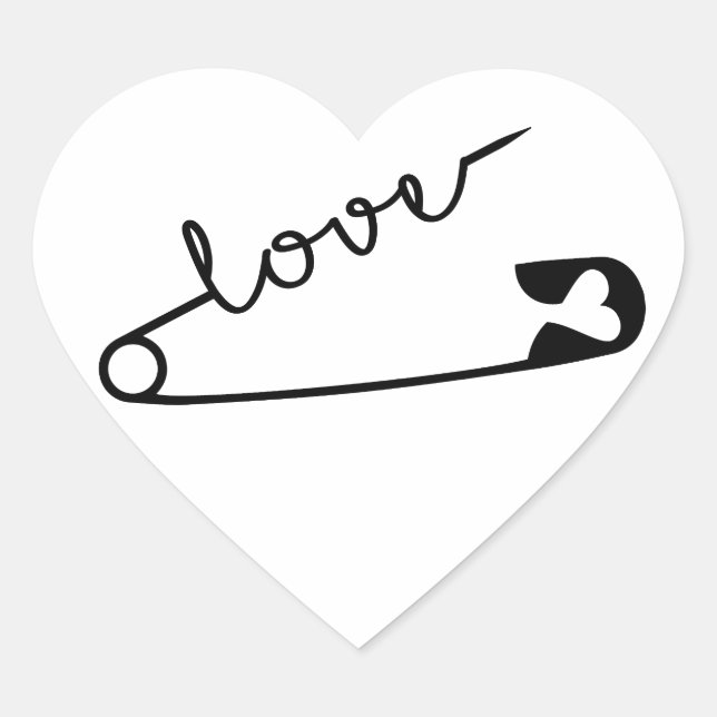 Liebe des Buttons Herz-Aufkleber (Vorderseite)