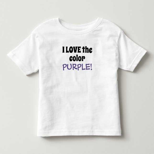 Liebe des Color Lila Fun Personalisiert Kids Shirt (Vorderseite)