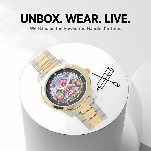 Liebe des Cow Valentine Day Armbanduhr (Von Creator hochgeladen)