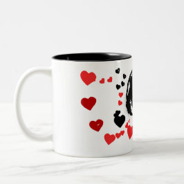 Liebe des Dalmatiners Zweifarbige Tasse