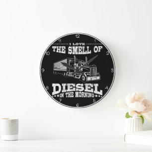Liebe des Duftes von Diesel" LKW Große Wanduhr