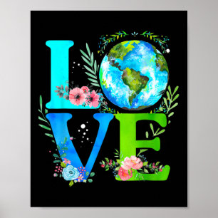 Liebe des Earth Day Öko Awareness Des Weltjubiläum Poster