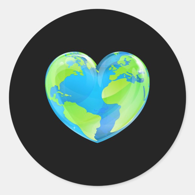 Liebe des Earth Day Runder Aufkleber (Vorderseite)