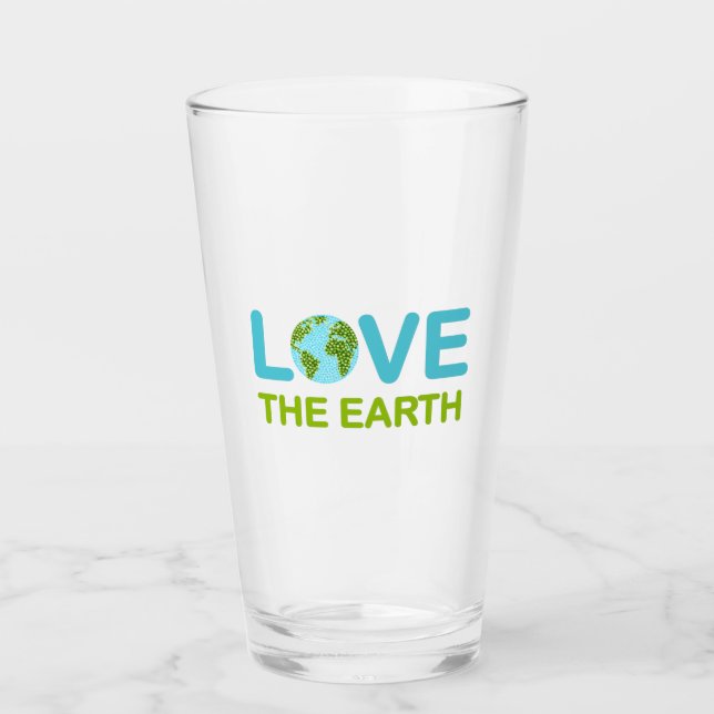 Liebe des Earth Earth Day Glas (Vorderseite)