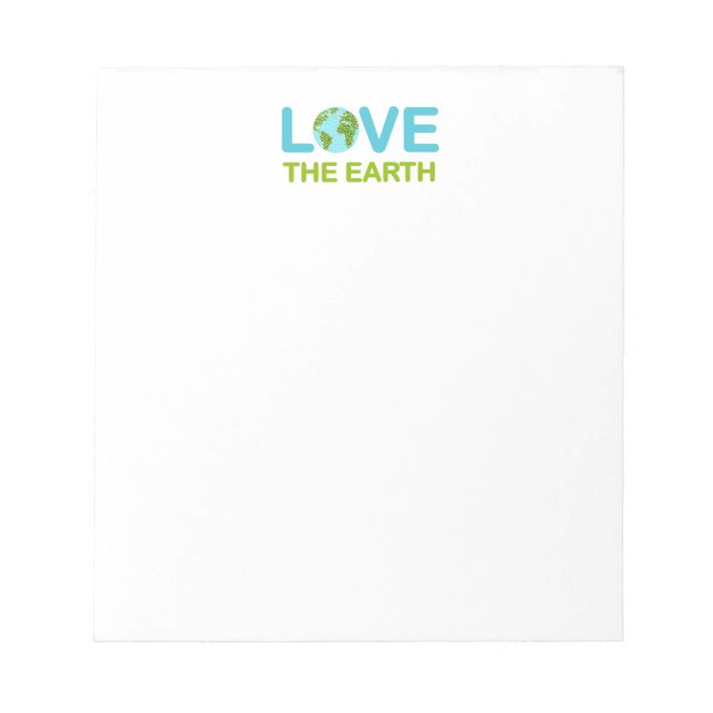 Liebe des Earth Earth Day Notepad Notizblock (Vorderseite)