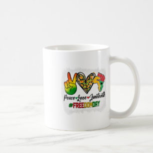 Liebe des erbleichten Friedens im 18. Juni Freihei Kaffeetasse
