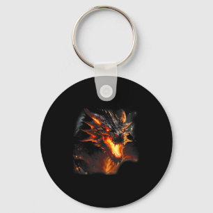 Liebe des Feuerdrachen Kopf Mythische Drache atmen Schlüsselanhänger