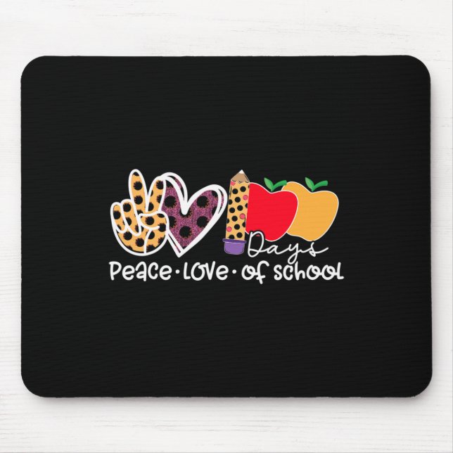 Liebe des Friedens 100 Schultage Mousepad (Vorne)
