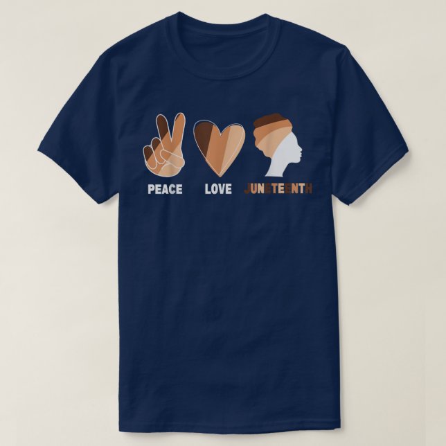 Liebe des Friedens - 19. Juni - Schwarze Geschicht T-Shirt (Design vorne)