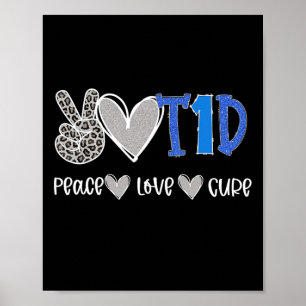 Liebe des Friedens Behandlung Typ 1 Diabetes Poster