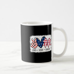 Liebe des Friedens bejubelt US-Flagge 4. Juli Chee Kaffeetasse