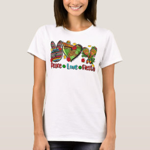 Liebe des Friedens Bowling Cinco De Mayo Party Fie T-Shirt