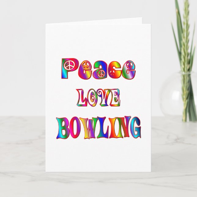 Liebe des Friedens Bowling Karte (Vorderseite)