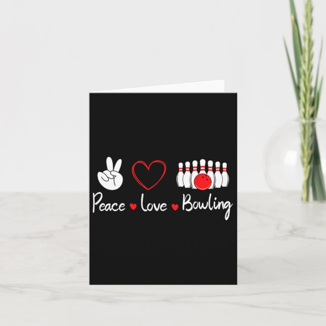 Liebe des Friedens Bowling Niedlich Bowling Lover Karte (Vorderseite)