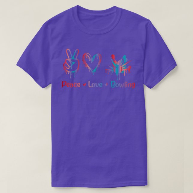 Liebe des Friedens Bowling Sublimierung T T-Shirt (Design vorne)