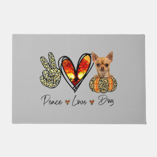 Liebe des Friedens Chihuahua Scarf Leopard Herbst  Fußmatte