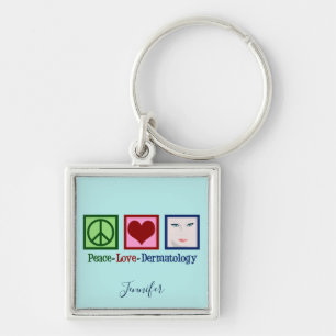 Liebe des Friedens Dermatologie Schlüsselanhänger