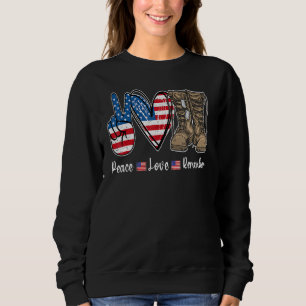 Liebe des Friedens Erinnern Sie sich an den Kampfs Sweatshirt