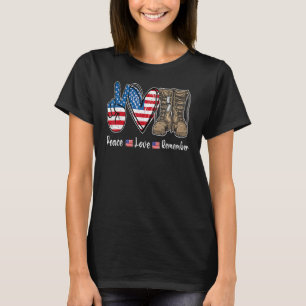 Liebe des Friedens Erinnern Sie sich an den Kampfs T-Shirt