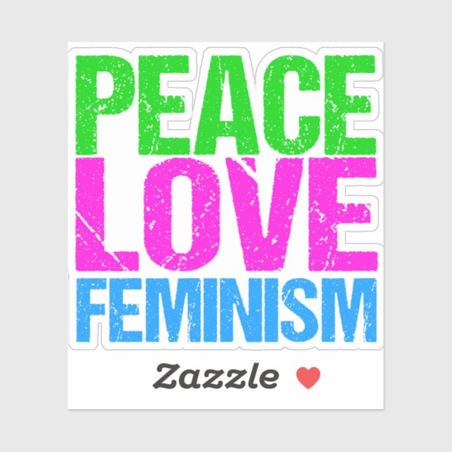Liebe des Friedens Feminismus Aufkleber (Blatt)