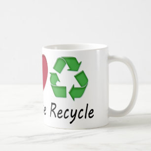 Liebe des Friedens Gerecycelt Kaffeetasse