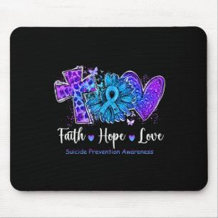 Liebe des Friedens Heilung Aquamariner und Lila So Mousepad
