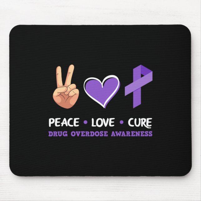 Liebe des Friedens Heilung der Arzneimittelüberdos Mousepad (Vorne)