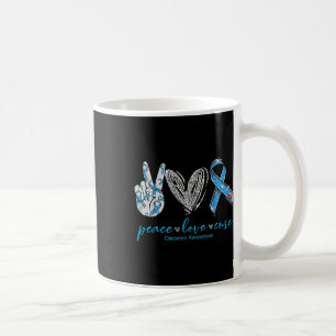 Liebe des Friedens Heilung der Diabetes Kaffeetasse