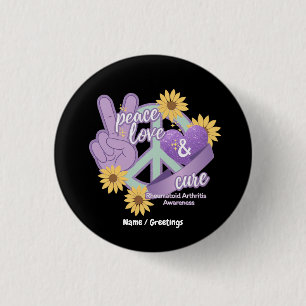 Liebe des Friedens Heilung der rheumatoiden Arthri Button