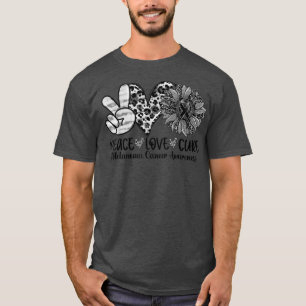 Liebe des Friedens Heilung der Sonnenblumen Leopar T-Shirt