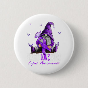 Liebe des Friedens Heilung Lupus Bewusstsein Lila Button