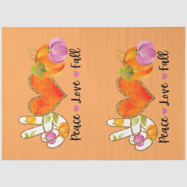 Liebe des Friedens Herbst Herbst Farbe anpassen Seidenpapier (Vorderseite)