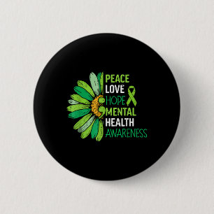 Liebe des Friedens Hoffnung Bewusstsein für psychi Button