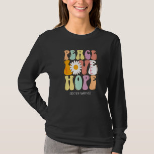 Liebe des Friedens Hoffnung Bewusstsein für Sucht T-Shirt