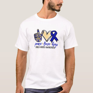 Liebe des Friedens Hoffnung Kindermissbrauch Aufkl T-Shirt