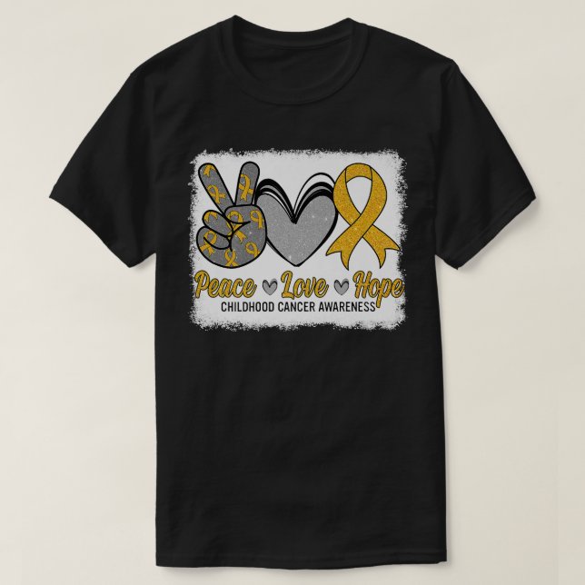 Liebe des Friedens Hoffnung Krebserkrankung im Kin T-Shirt (Design vorne)