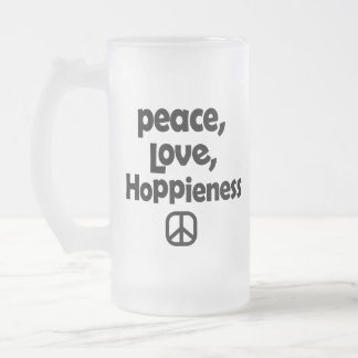 Liebe des Friedens Hoffnung Mattglas Bierglas