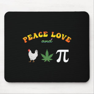 Liebe des Friedens Hühnerpot-Pi-Tag Mousepad