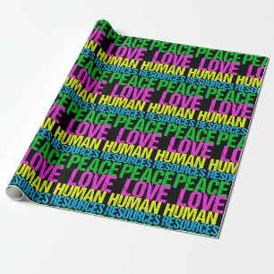 Liebe des Friedens Humanressourcen Geschenkpapier