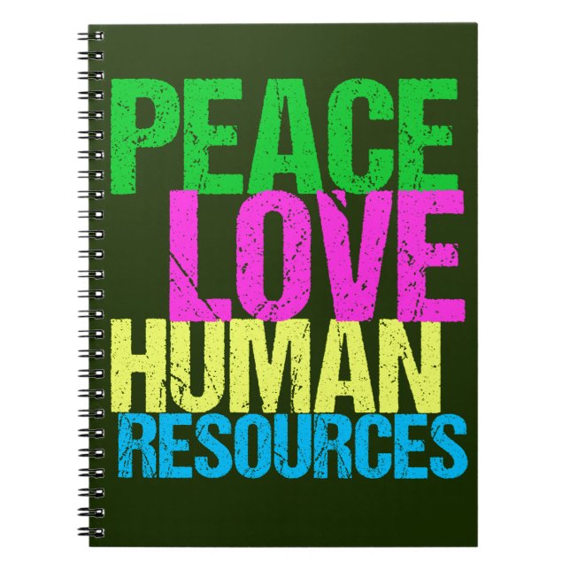 Liebe des Friedens Humanressourcen Notizblock (Vorderseite)