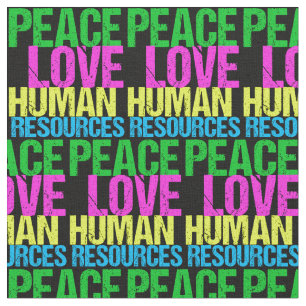 Liebe des Friedens Humanressourcen Stoff