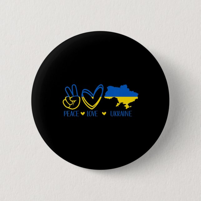 Liebe des Friedens in der Ukraine Unterstützung de Button (Vorderseite)