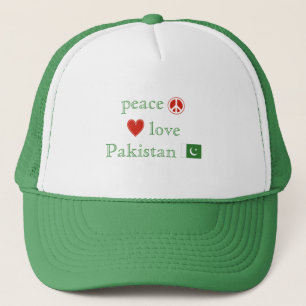 Liebe des Friedens in Pakistan Herzstück pakistani Truckerkappe