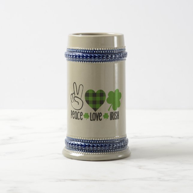 Liebe des Friedens Irish-60682 Bierglas (Mittel)