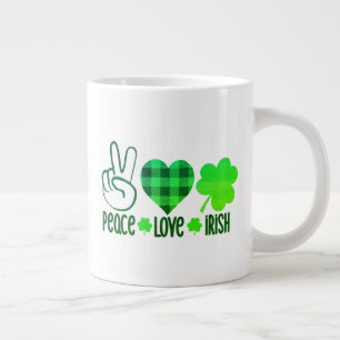 Liebe des Friedens Irish-60682 Jumbo-Tasse