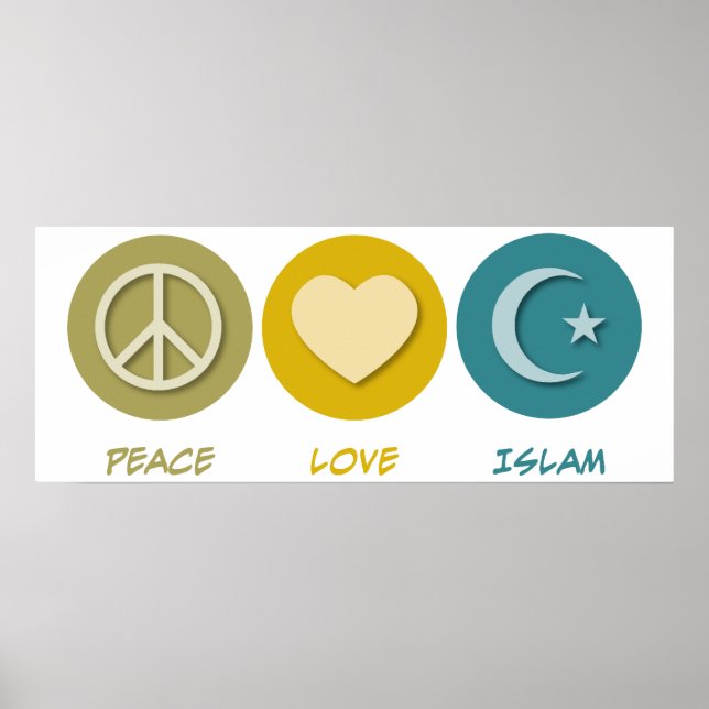 Liebe des Friedens Islam Poster (Vorne)
