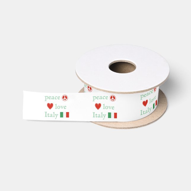 Liebe des Friedens Italien Erzherzen - Flagge der  Satinband (Spule)