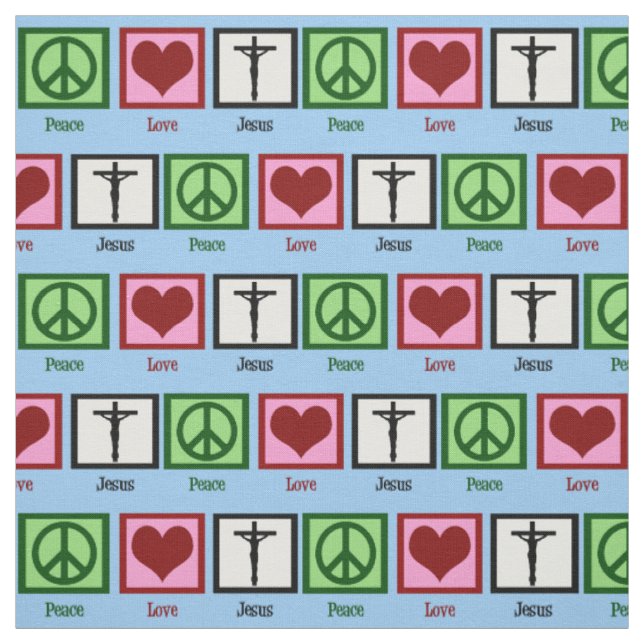 Liebe des Friedens Jesus Christus Religiöses Chris Stoff (Muster)