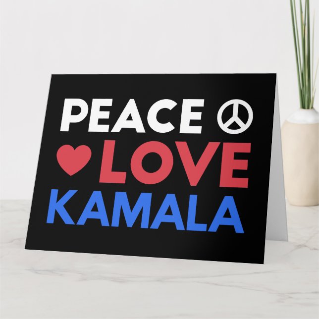 Liebe des Friedens Kamala I - Kamala Harris für de Karte (Vorderseite)