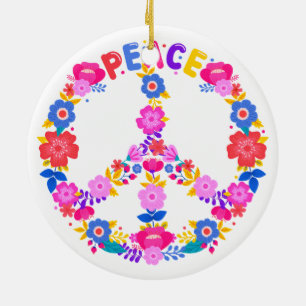 Liebe des Friedens Keramik Ornament